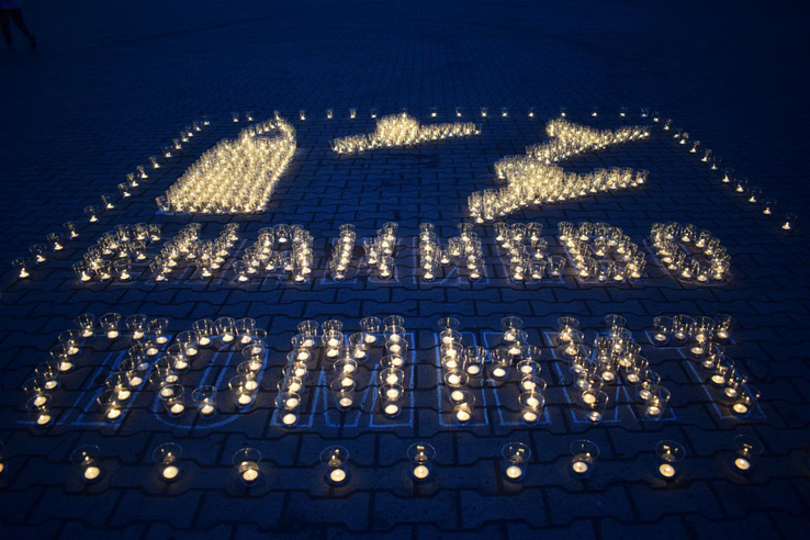 Тысячи свечей в честь павших героев Великой Отечественной войны