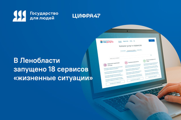В Ленинградской области запущено 18 сервисов «жизненные ситуации»