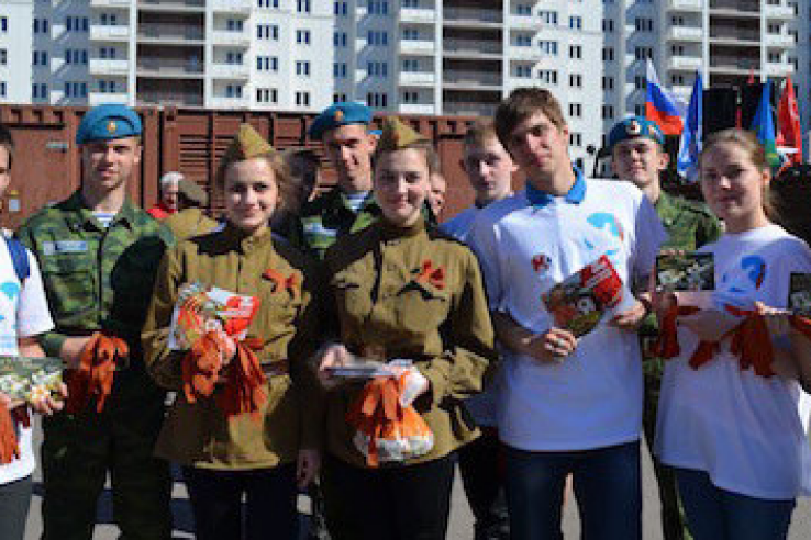 В Ленинградской области проходит акция «Георгиевская ленточка»