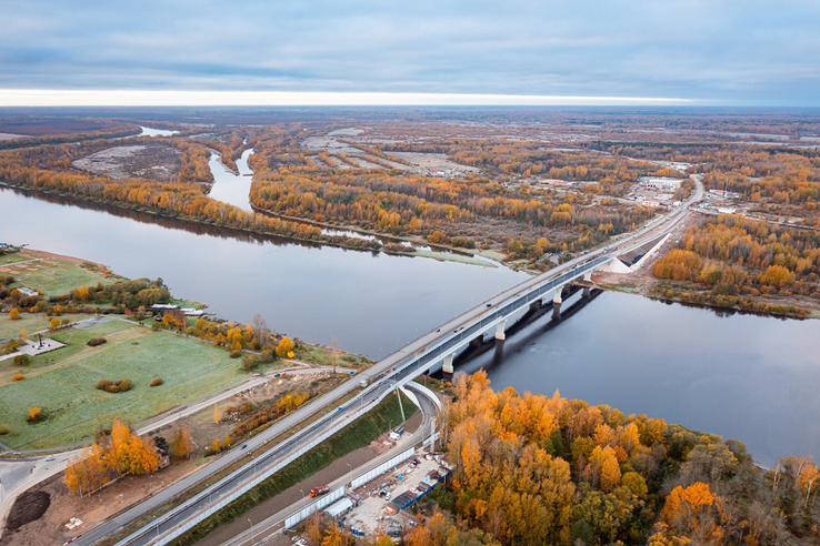 НАЦПРОЕКТЫ: область готовит новый мост-гигант через Волхов в Киришах к испытаниям